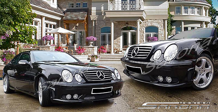 Custom Mercedes CLK  Coupe & Convertible Front Bumper (1998 - 2002) - $590.00 (Part #MB-059-FB)